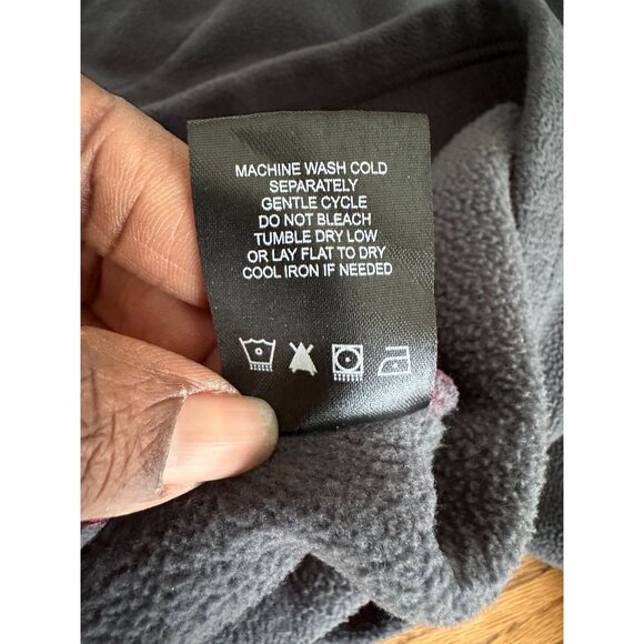 Hawke & Co. Mens Burgundy & Charcoal Quarter Snap Colorblock Pullover Fleece M - Picture 11 of 15